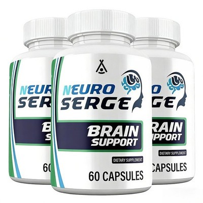 Neuro Serge Capsules, Health Brain Support Supplement, NeuroSerge (3 Pack)