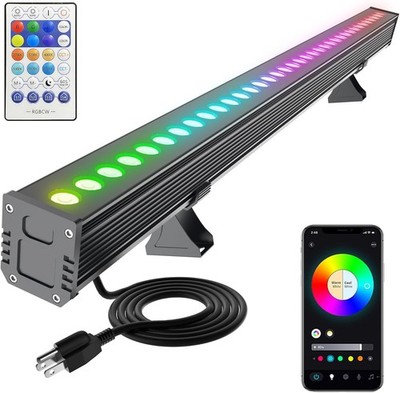 Dimmable 180W RGBCW Smart Wall Washer Light with APP & Remote Control