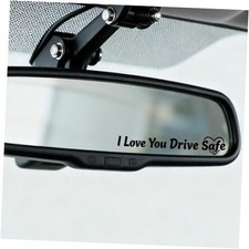 4PCS I Love You Drive Safe Rearview Mirror Decals - Heartfelt Car Stickers Grey