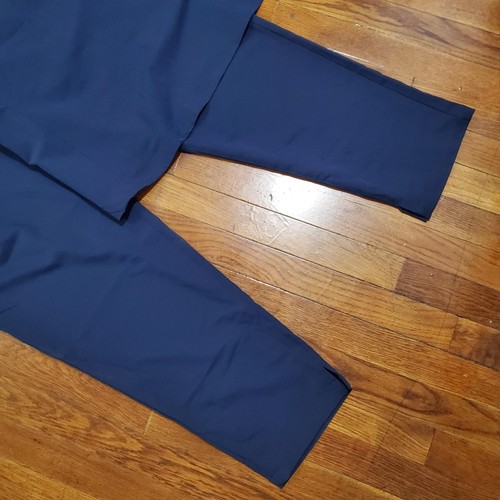 Fabletics Scrub Set Mens 4XL Navy Blue V-Neck Stretch Medical Uniform Pants Top - Picture 2 of 15
