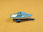 OLD VINTAGE LESNEY MATCHBOX # 9 BOAT & TRAILER