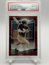 Panini Donruss Optic Jackson Merrill Red Mojo /25 RPS-JM PSA 10 Auto