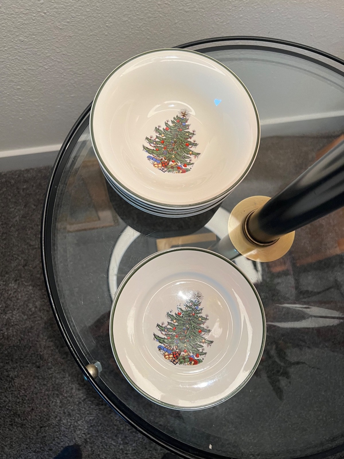 Cuthbertson Christmas Tree 6”  Bread  Dessert Plates,  Set of 4