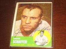 JIMMIE SCHAFFER 1963 TOPPS SIGNED AUTOGRAPHED CARD CUBS