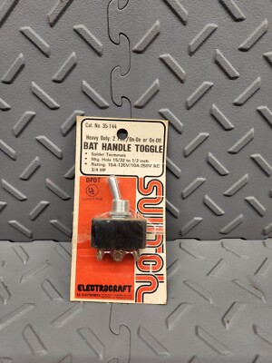 35-144 Heavy Duty Solder Terminal Electrocraft  Bat Switch 125v-250v ac