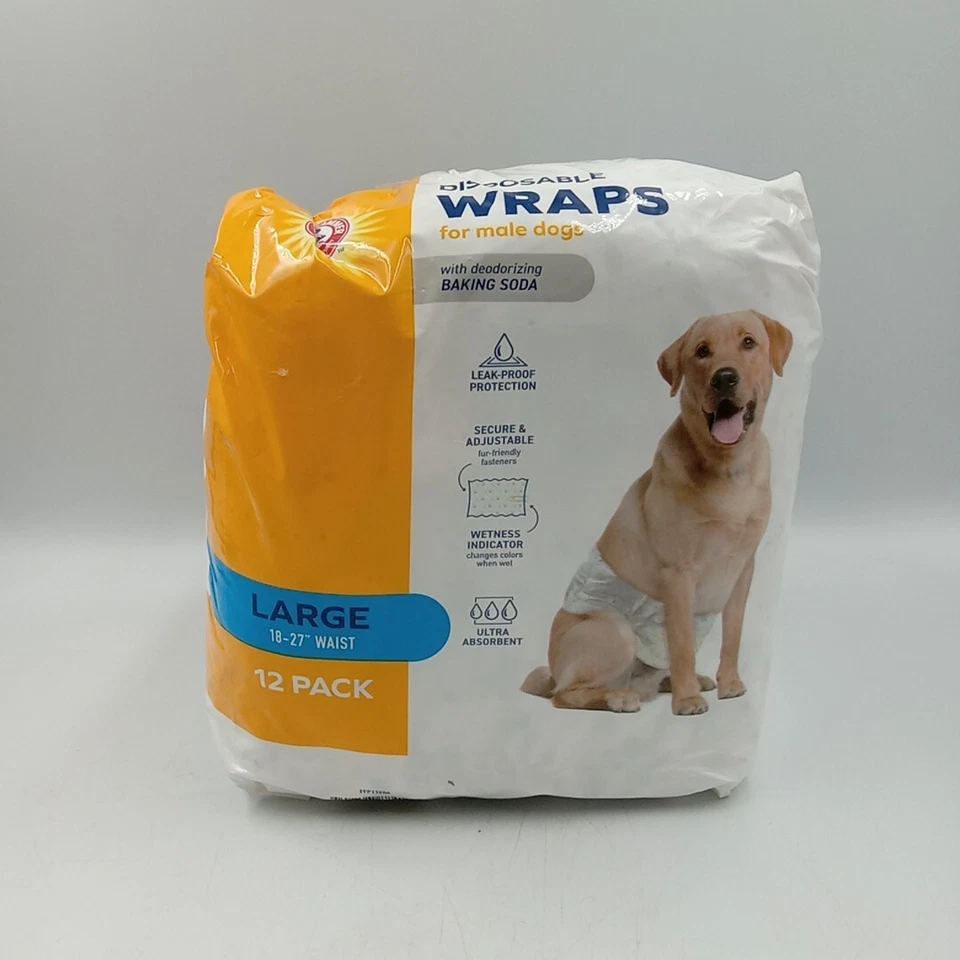 Arm & Hammer Disposable Wraps For Male Dogs Large 18"-27'' Waist 12Pack ......85 - Изображение 2 из 4