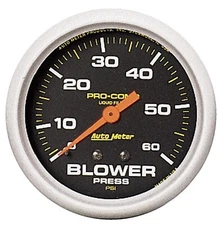 Autometer 5402 Pro-Comp Liquid-Filled Mechanical Blower Pressure Gauge