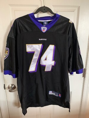 Reebok Baltimore Ravens Michael Oher #74 Black NFL Jersey Size