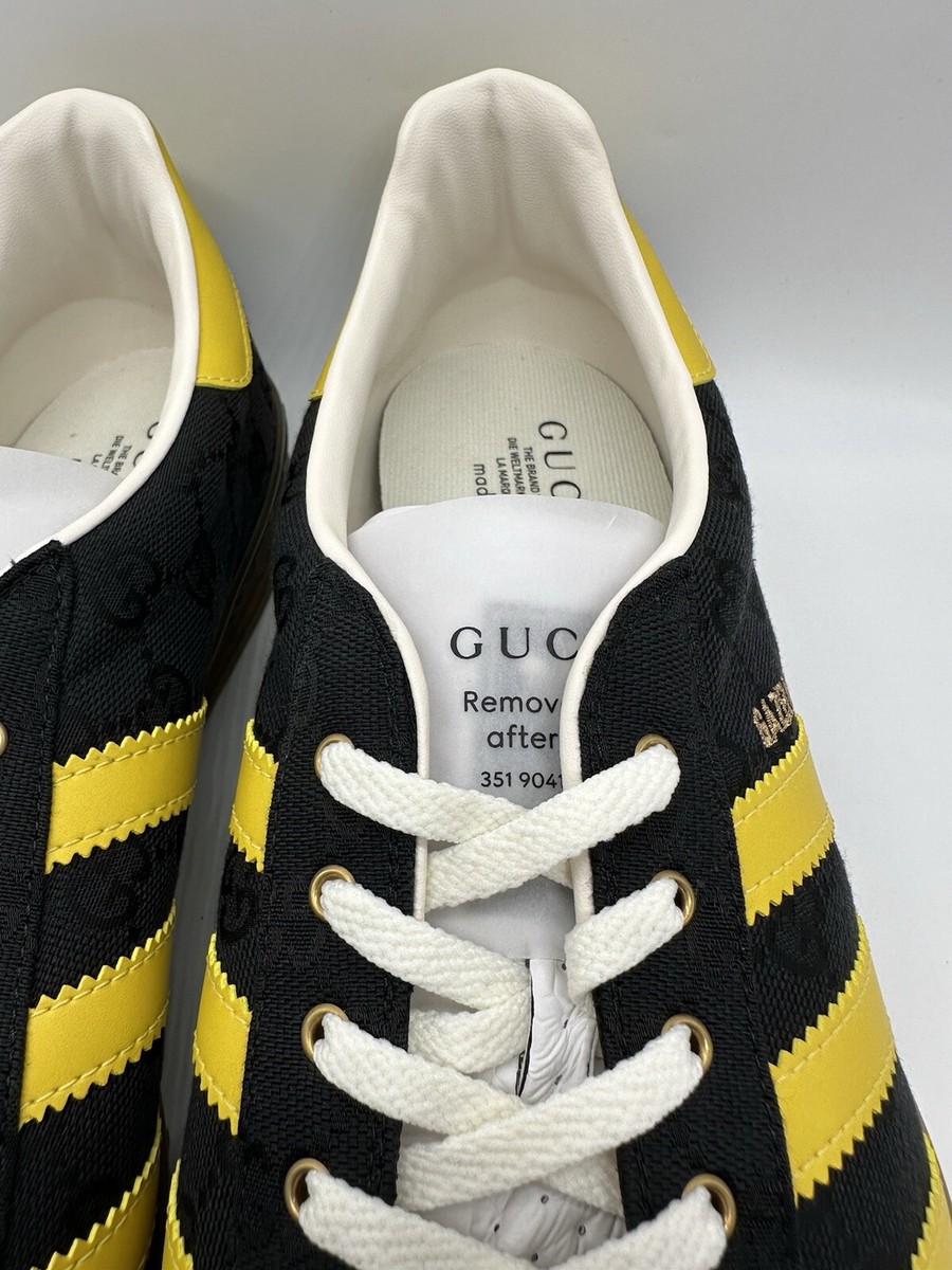 Gucci x Adidas Gazelle Black GG Monogram Canvas Men's Gucci x Adidas Gazelle Black GG Monogram Canvas Men's