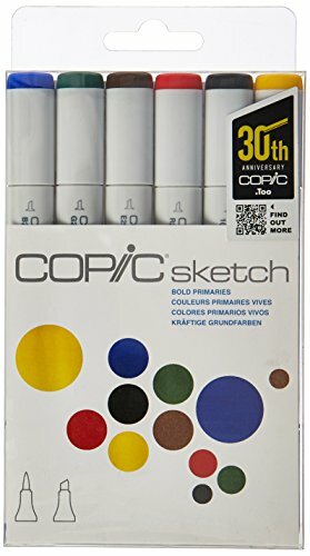 Copic Sketch 6set Bold Primary (u0c)