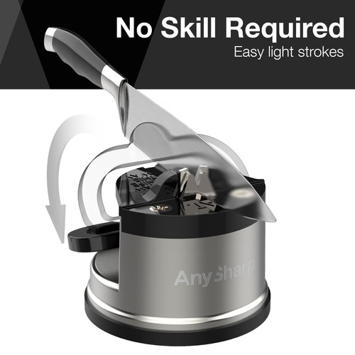 AnySharp Global World's Best Knife Suction Sharpener, Pro Metal GENUINE - Picture 2 of 13