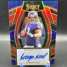 Lorenzo Neal Auto Red Prizm /75 2023 Panini Select Football Baltimore Ravens