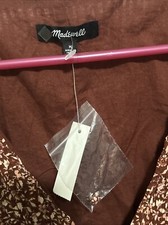 Madewell Women's Pintuck Mini Dress in Florentine Floral size M Item NF891 NEW!