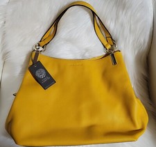 Vince Camuto Sunflower Yellow Bag With Gold Trim