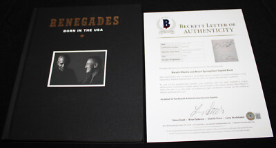 Barack Obama Bruce Springsteen signed First Edition Book, Beckett BAS LOA COA