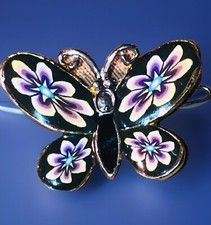 Vintage Enamel Butterfly Barrette