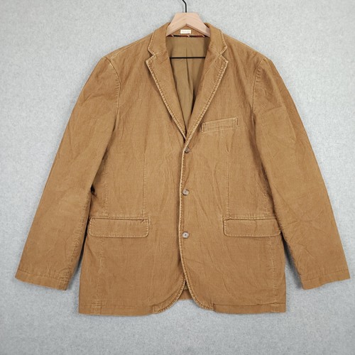 J Crew Jacket Mens Large Brown Corduroy Sport Coat Blazer Vintage Cord Casual