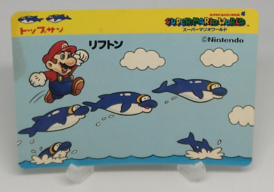 Mario Dolphin Super Mario World Trading Card Topsun Nintendo