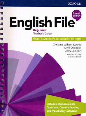 Oxford ENGLISH FILE Beginner TEACHER'S GUIDE/BOOK 4th Edit w Resource Centre NEW