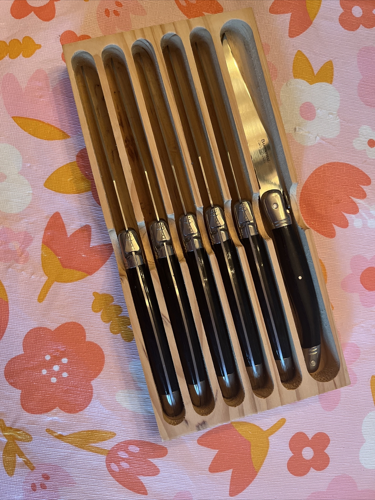 Set of 6 Barenthal L’Artet La Table France Bee Handle Steak Knives In