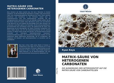 MATRIX-SÄURE VON HETEROGENEN CARBONATEN | Buch | 9786202899017