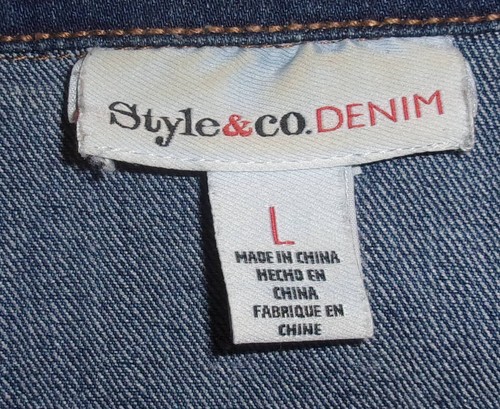 Woman's size Large Style & Co Denim, jean style button vest - Picture 2 of 7