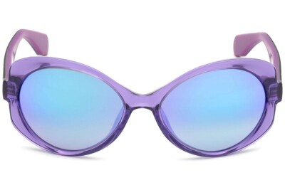 アディダス サングラス パープル Adidas OR0020 78Z Purple Shiny Mirrored Oval Plastic Sunglasses