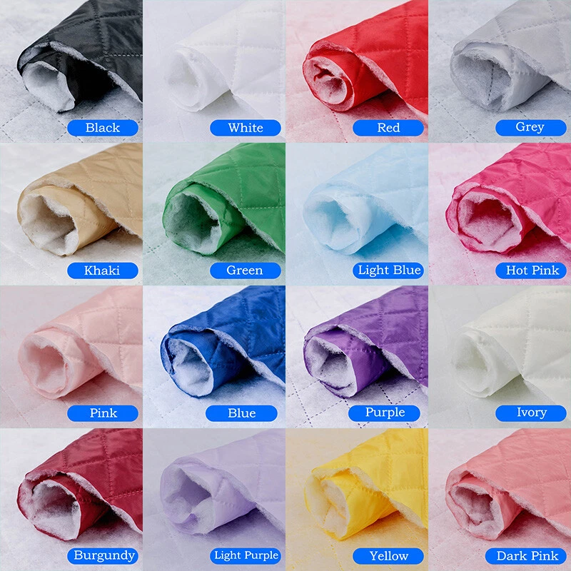 Diamant Gesteppt Gepolstert Futter Stoff Watte Rücken Craft Material Bekleidung - Bild 2 von 4