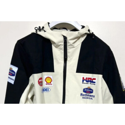 純正レア⭐️HONDA HRC✨ライディングジャケットジャンバーL ✨❗️NSR旧車 Rothmans x honda HRC MotoGP NSR jacket Size L White Black [Mint