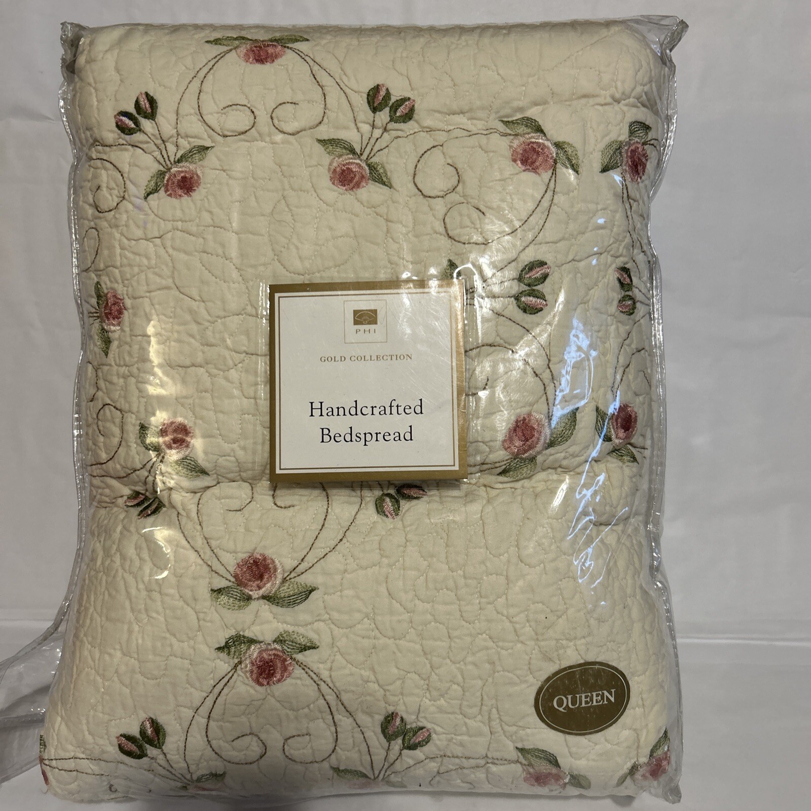 New PHI Golden Collection Peking Handcraft Inc. Queen Bedspread (L5)