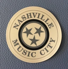 Downtown Nashville Tennessee Tourism Travel Vinyl Sticker Music City