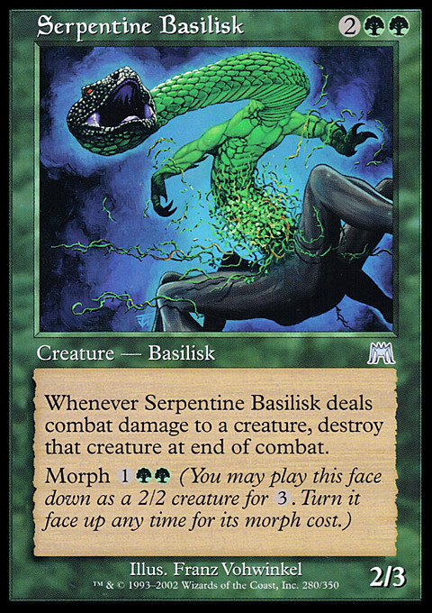 MTG Magic the Gathering Serpentine Basilisk (280/350) Onslaught LP