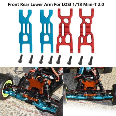 Losi Mini-T 2.0 Aluminum Front Knuckle Arm Set (Blue) - 1/18 Scale RC Upgrade Parts - View #5