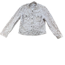 Christopher & Banks Beige Corduroy Cotton Regular Blazer Jacket Women Size Uk L