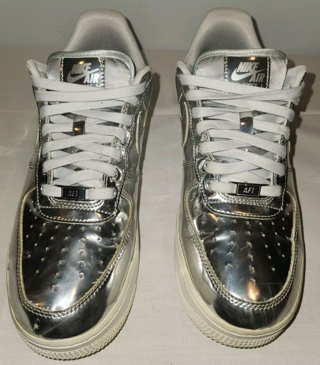 nike air force 1 chrome metallic silver