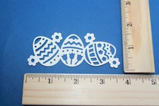     5 EASTER EGG TRIO cardstock paper die cut embellishments scrapbook    