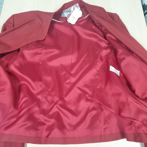 Wallis Linen Skirt Suit Women's Skirt UK 16 & Jacket UK 18 Red Fit and Flare - Picture 8 of 24