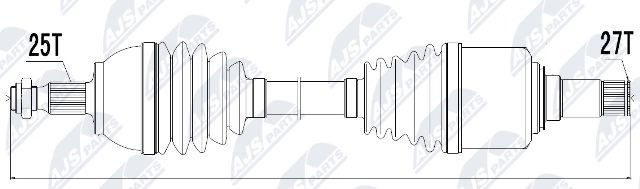 NPW-ME-017 NTY Drive Shaft for MERCEDES-BENZ