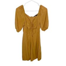 Nasty Gal camel mini dress Size 4 EUC party minimalist tan 