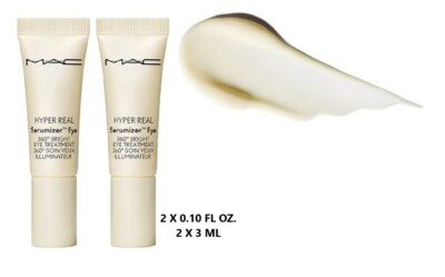 2 PC MAC Hyper Real Serumizer Eye 360 Bright Eye Treatment 2 X 0.10 OZ. New