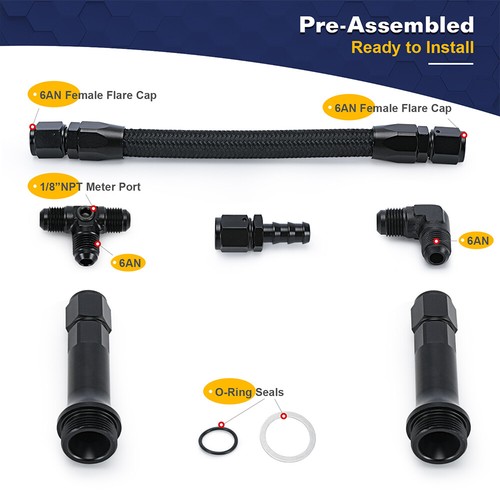 7/8-20 Dual Feed Aluminum Fuel Log Line For Holley Carburetor Double Pumper 4150 - Picture 2 of 14