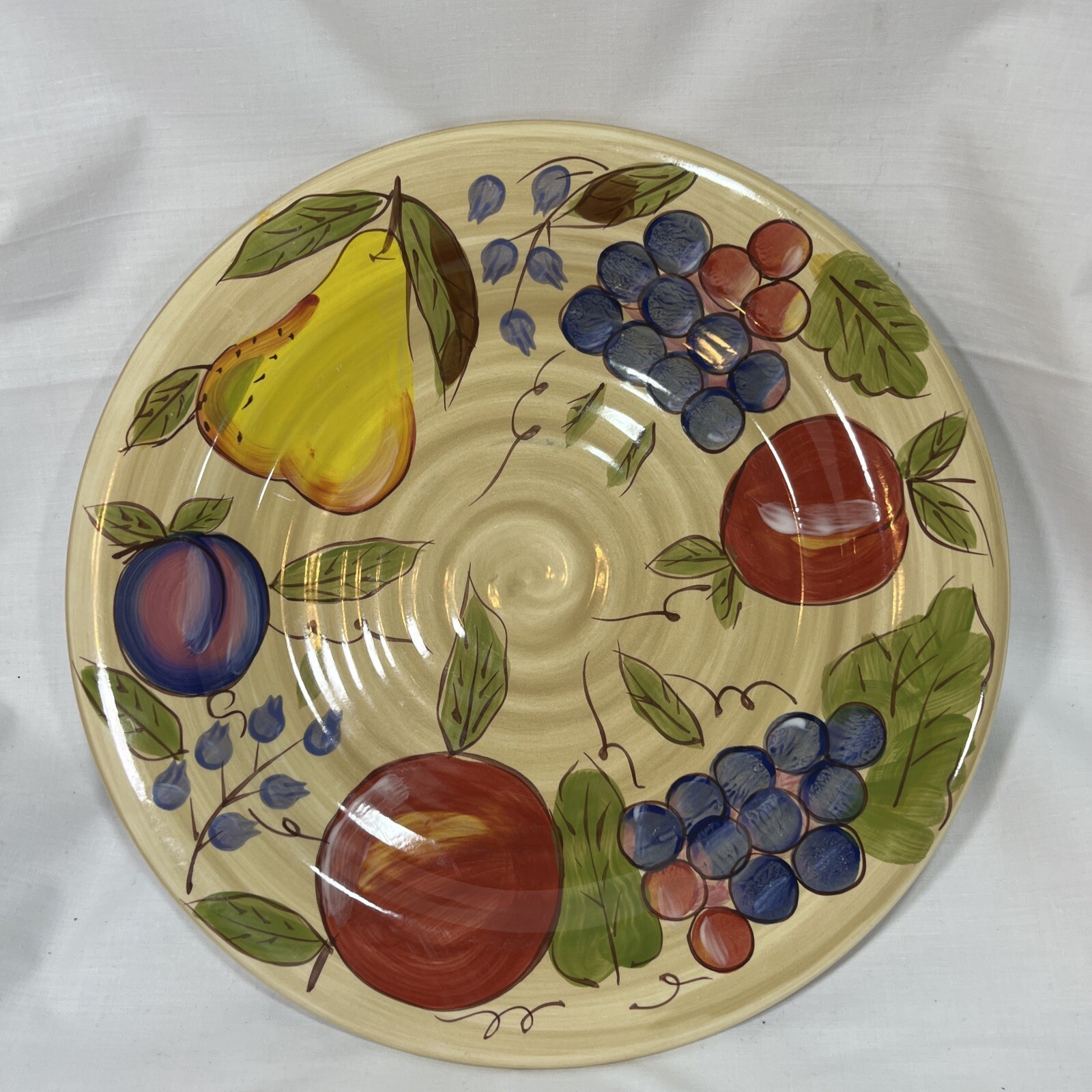 Lot Of 6 Gibson Elite Hand Painted Sangria Sunrise Dinner Plates 11”