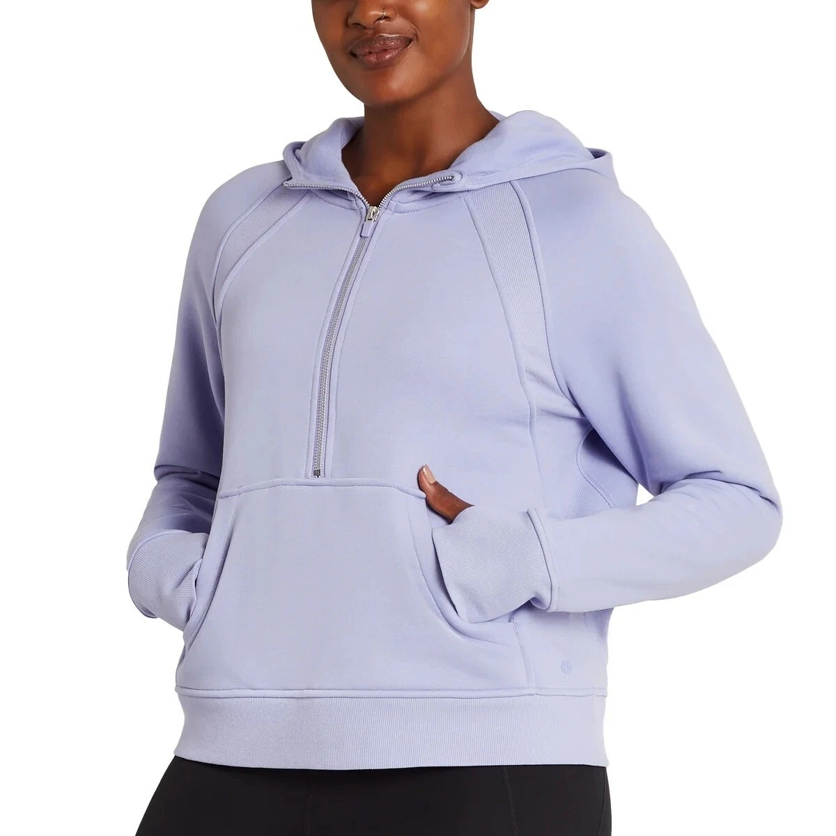 Danskin XL Half Zip Hoodie Pullover Active Shirt Activewear Sweatshirt Thumbhole