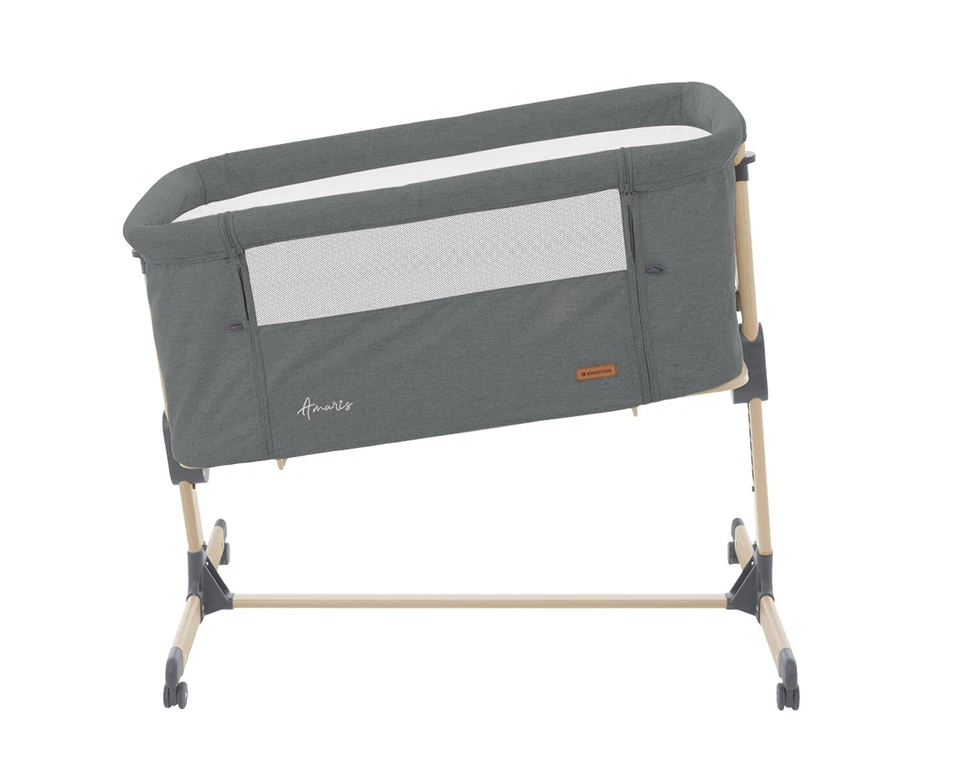 Kikkaboo Baby Bedside Crib Cot Anti-Reflux Positioning Soft Mattress - Dark Grey - Image 3 of 4