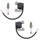 2 Pack Ignition Coil for Husqvarna YTH22V42 lawn tractor with V-Twin B&S engine