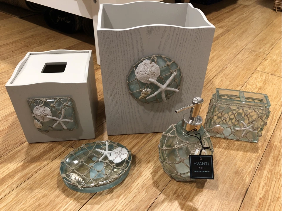 ✨Rare Avanti Linens Seaglass Collection Whole Set ~ 5 Piece - Image 3 of 4