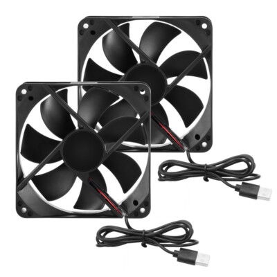 12cm 5V USB Kühler Silent Lüfter Cooling Fan für Desktop PC Computer Gehäuse 2pc