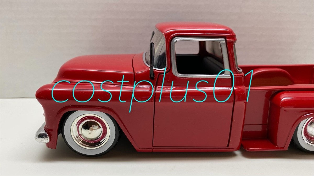 Jada/’55 Chevyシボレー StepSideステップサイド 1/24 Jada 1/24 1955 Chevy StepSide PickUp (Orange) | eBay