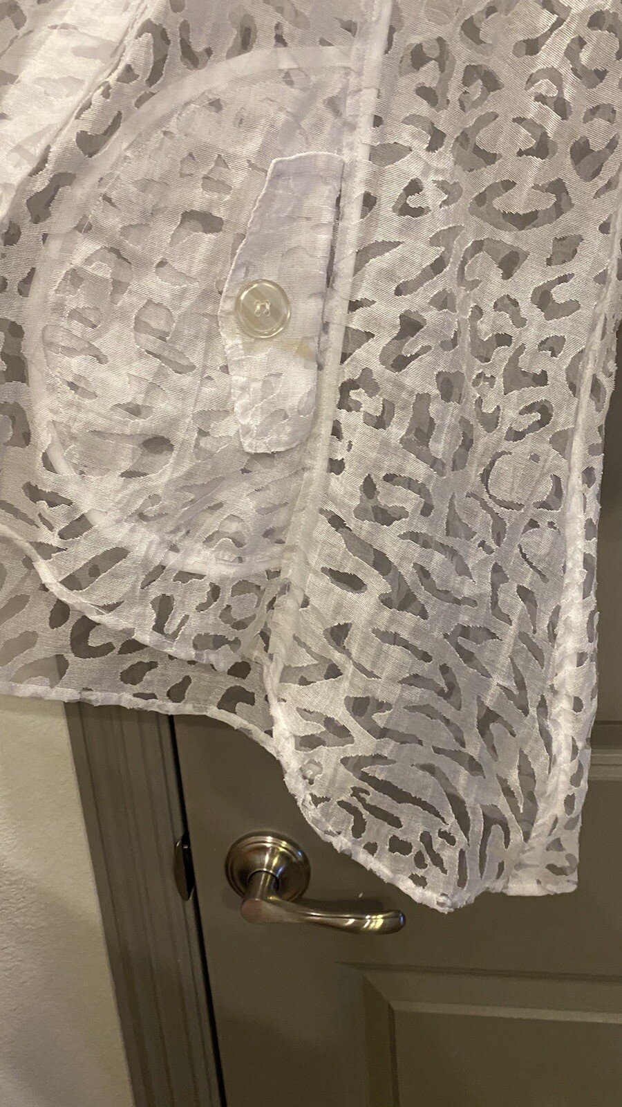 Multiples White Leopard Burnout Light Topper Jack… - image 6