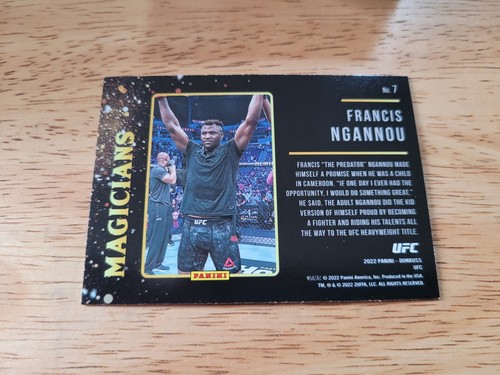 2022 Donruss UFC Magicians Green Flood #7 Francis Ngannou - Picture 2 of 2